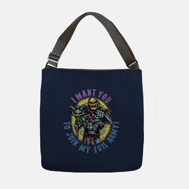 Join The Evil Army-None-Adjustable Tote-Bag-glitchygorilla