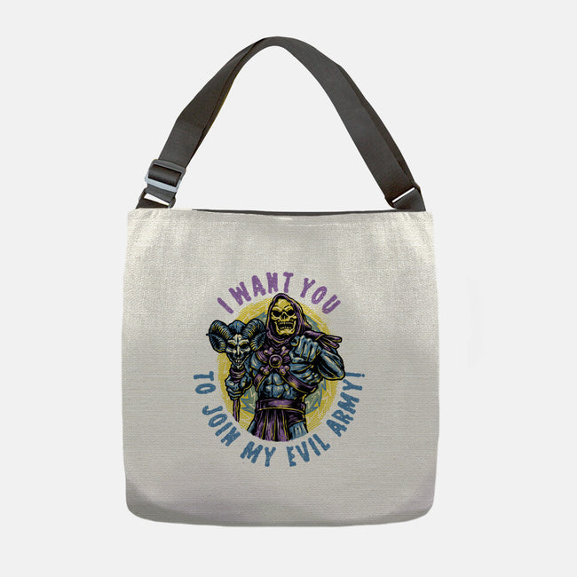 Join The Evil Army-None-Adjustable Tote-Bag-glitchygorilla