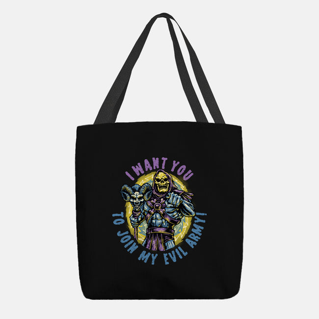 Join The Evil Army-None-Basic Tote-Bag-glitchygorilla