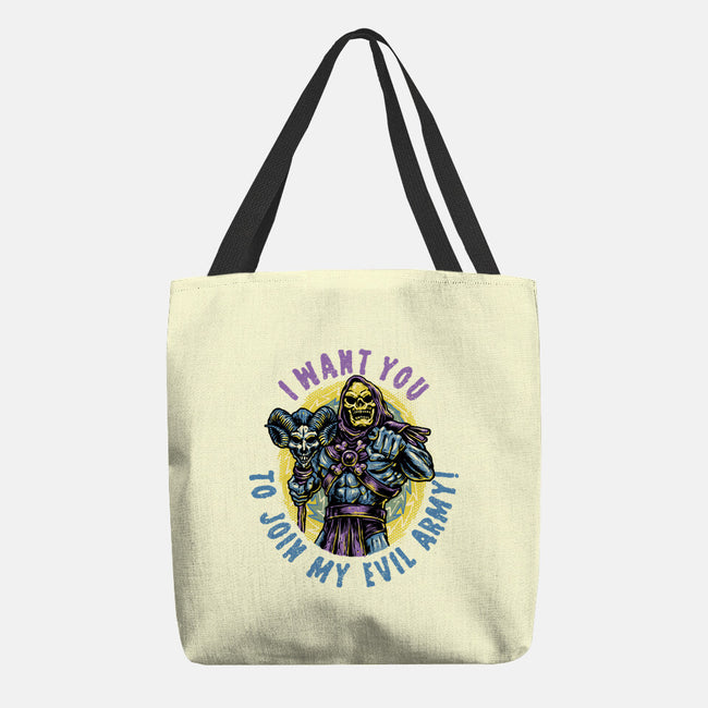 Join The Evil Army-None-Basic Tote-Bag-glitchygorilla