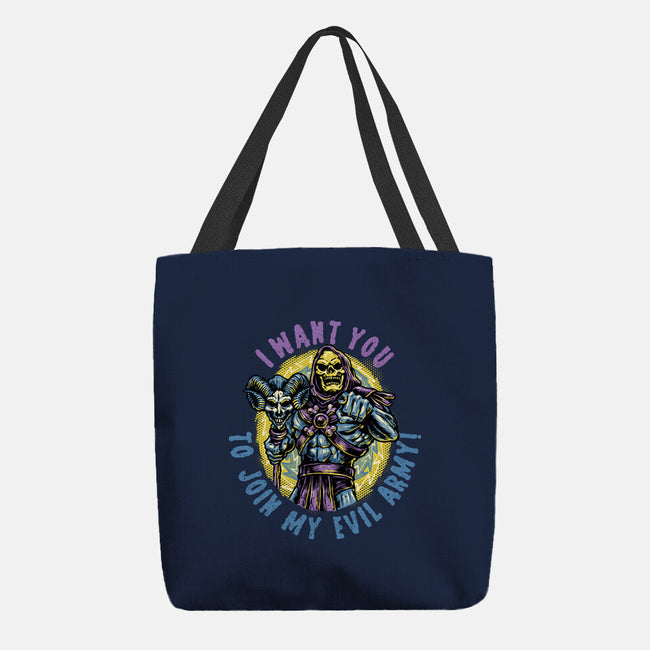 Join The Evil Army-None-Basic Tote-Bag-glitchygorilla