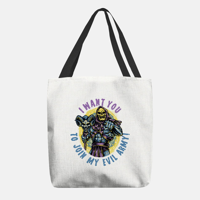 Join The Evil Army-None-Basic Tote-Bag-glitchygorilla