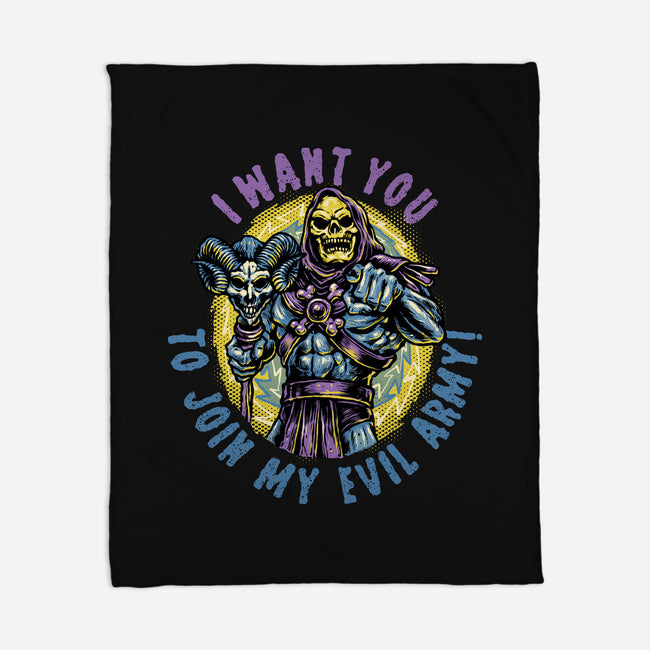 Join The Evil Army-None-Fleece-Blanket-glitchygorilla