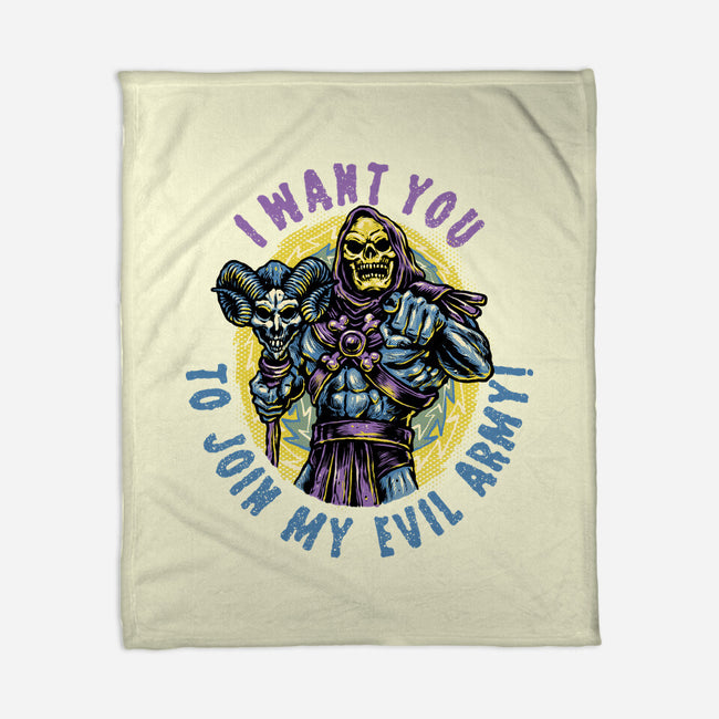 Join The Evil Army-None-Fleece-Blanket-glitchygorilla