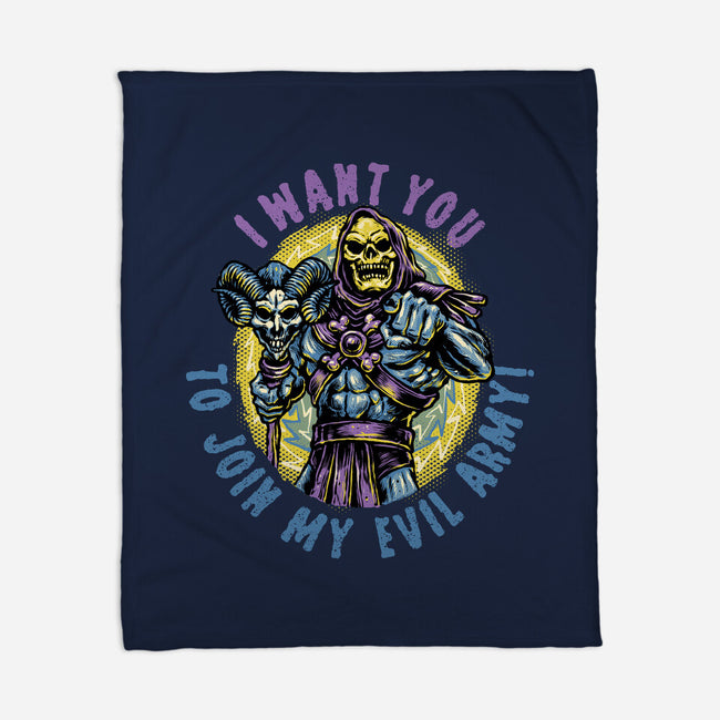 Join The Evil Army-None-Fleece-Blanket-glitchygorilla