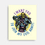 Join The Evil Army-None-Stretched-Canvas-glitchygorilla