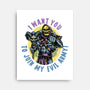 Join The Evil Army-None-Stretched-Canvas-glitchygorilla