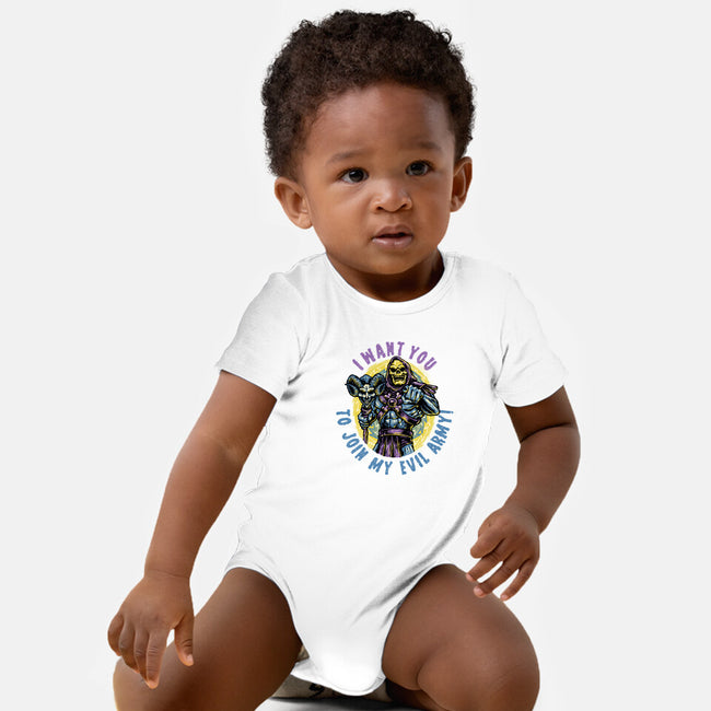 Join The Evil Army-Baby-Basic-Onesie-glitchygorilla