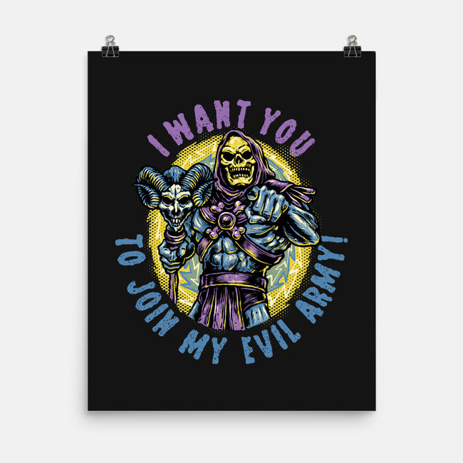 Join The Evil Army-None-Matte-Poster-glitchygorilla
