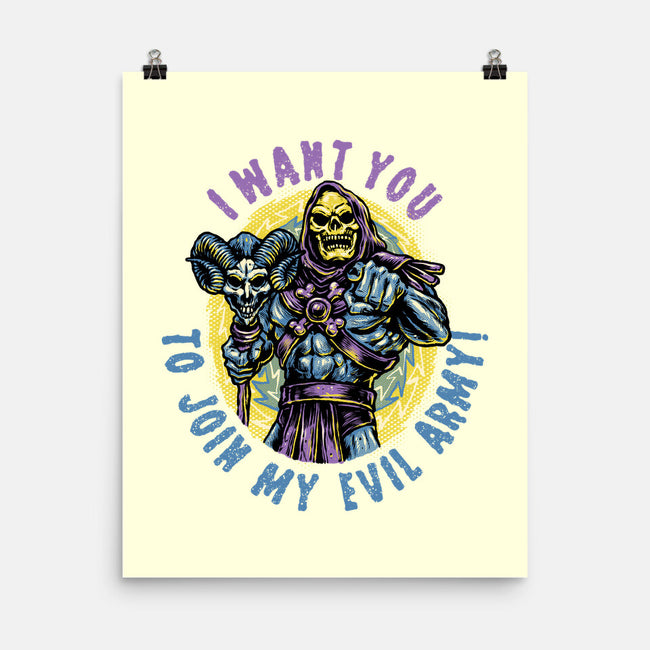 Join The Evil Army-None-Matte-Poster-glitchygorilla
