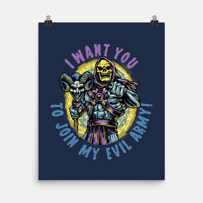 Join The Evil Army-None-Matte-Poster-glitchygorilla