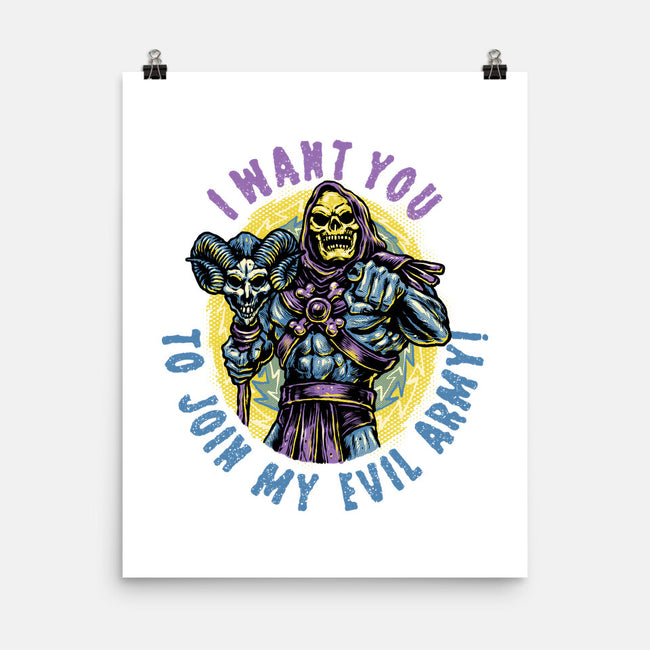 Join The Evil Army-None-Matte-Poster-glitchygorilla