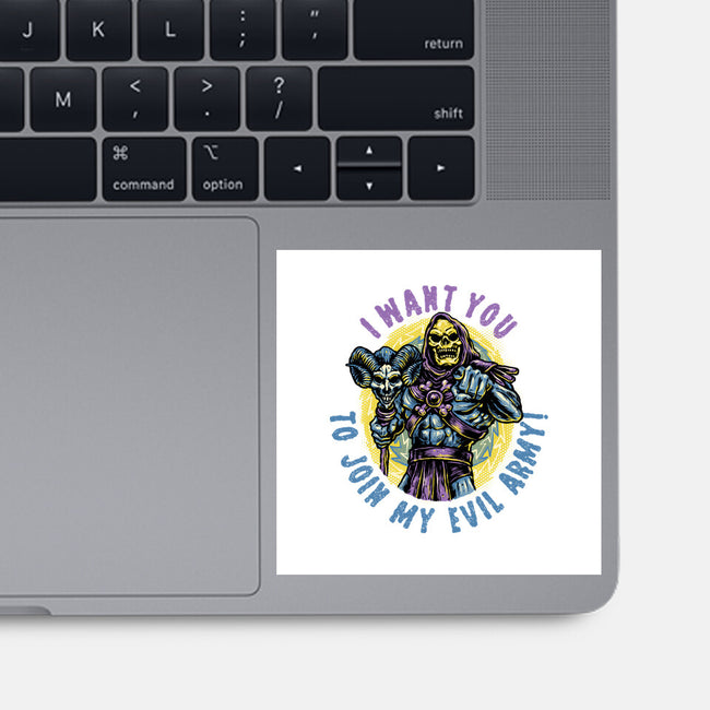 Join The Evil Army-None-Glossy-Sticker-glitchygorilla