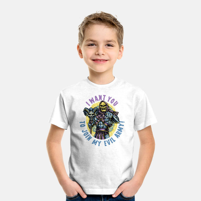 Join The Evil Army-Youth-Basic-Tee-glitchygorilla