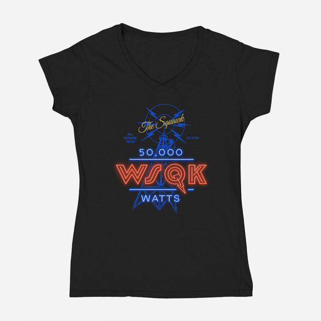 Stranger Radio-Womens-V-Neck-Tee-Getsousa!