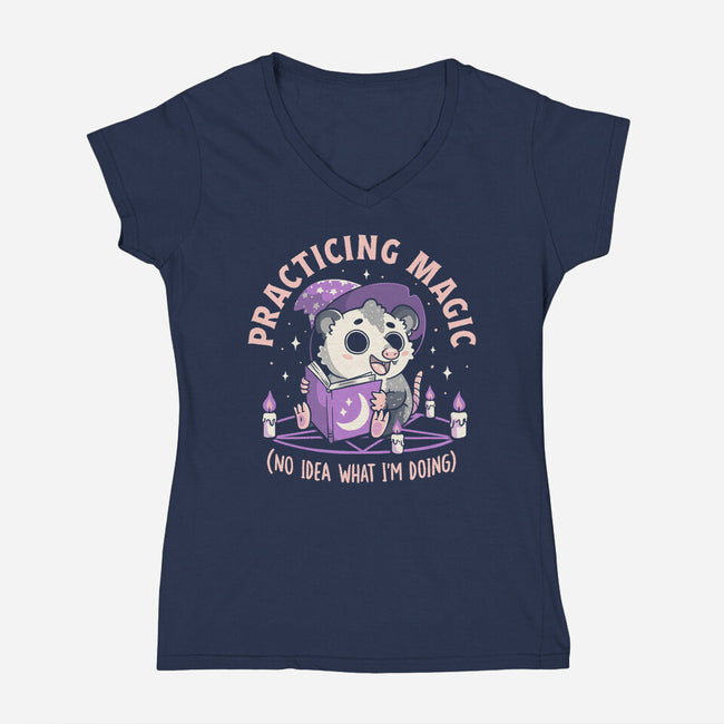 Practicing Magic-Womens-V-Neck-Tee-koalastudio