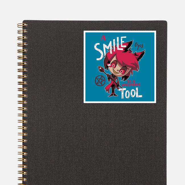 A Smile-None-Glossy-Sticker-Geekydog