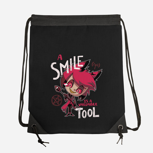 A Smile-None-Drawstring-Bag-Geekydog
