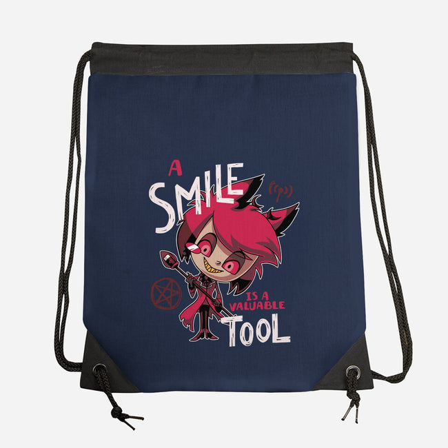 A Smile-None-Drawstring-Bag-Geekydog