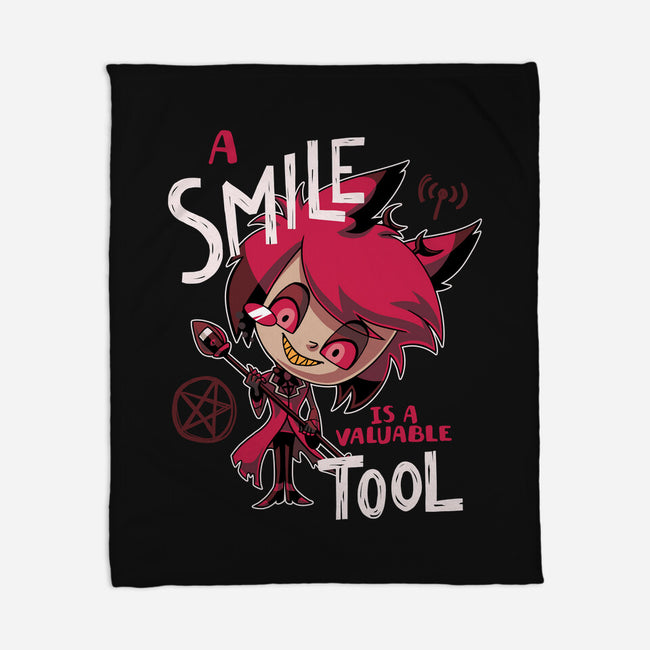 A Smile-None-Fleece-Blanket-Geekydog