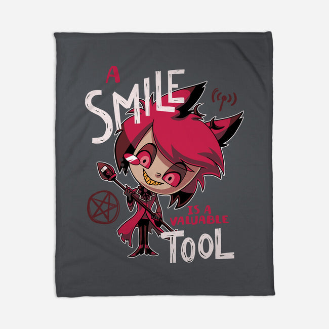 A Smile-None-Fleece-Blanket-Geekydog