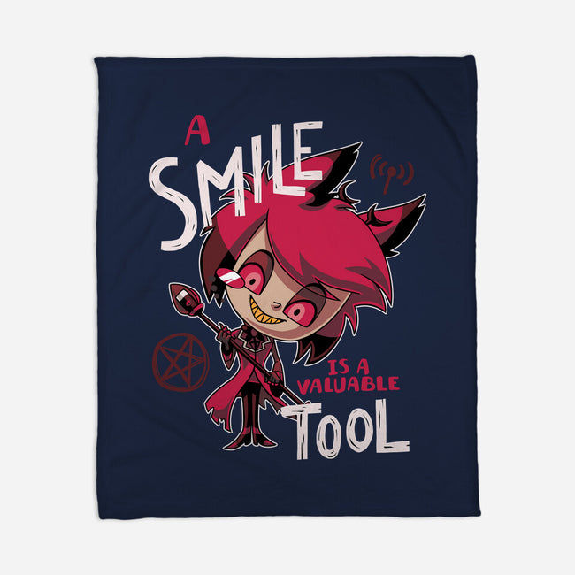 A Smile-None-Fleece-Blanket-Geekydog
