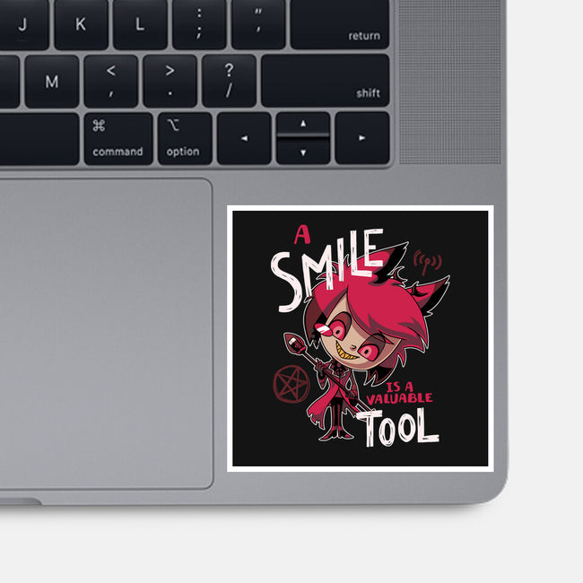 A Smile-None-Glossy-Sticker-Geekydog