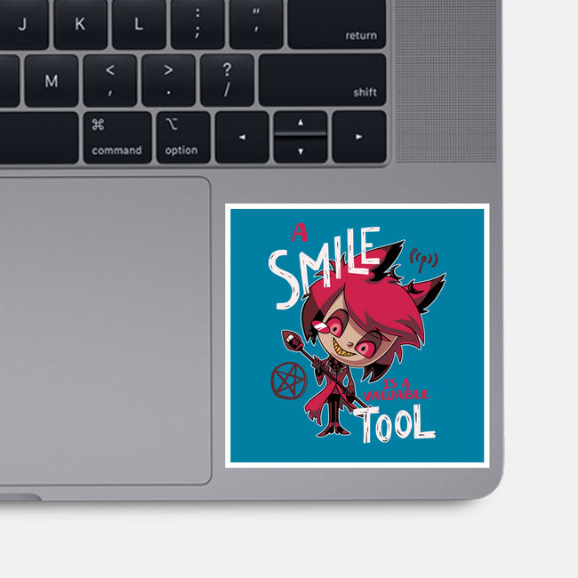A Smile-None-Glossy-Sticker-Geekydog