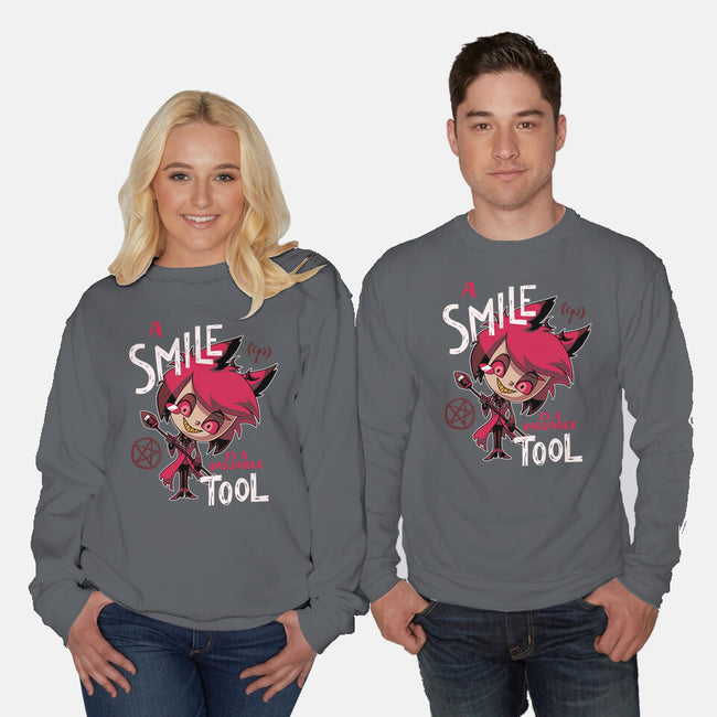 A Smile-Unisex-Crew Neck-Sweatshirt-Geekydog