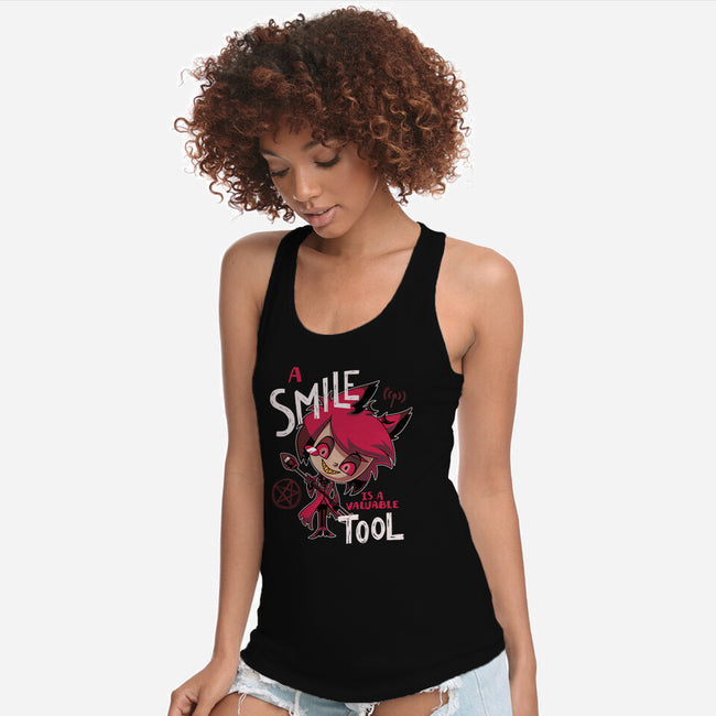 A Smile-Womens-Racerback-Tank-Geekydog