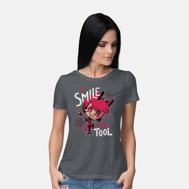 A Smile-Womens-Basic-Tee-Geekydog