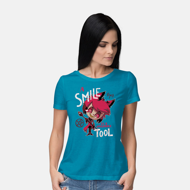 A Smile-Womens-Basic-Tee-Geekydog