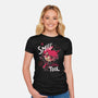 A Smile-Womens-Fitted-Tee-Geekydog