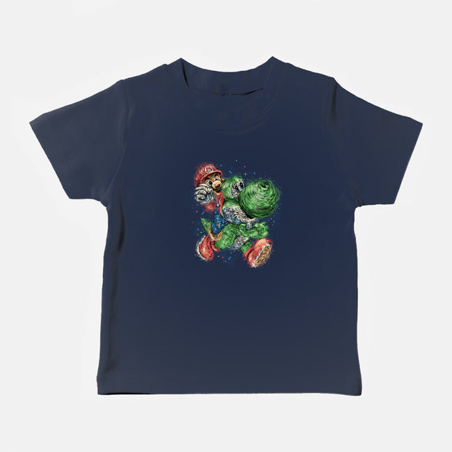 Heroes Of The Kingdom-Baby-Basic-Tee-glitchygorilla