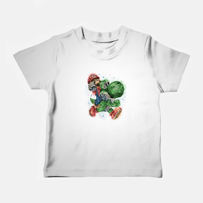 Heroes Of The Kingdom-Baby-Basic-Tee-glitchygorilla