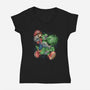 Heroes Of The Kingdom-Womens-V-Neck-Tee-glitchygorilla