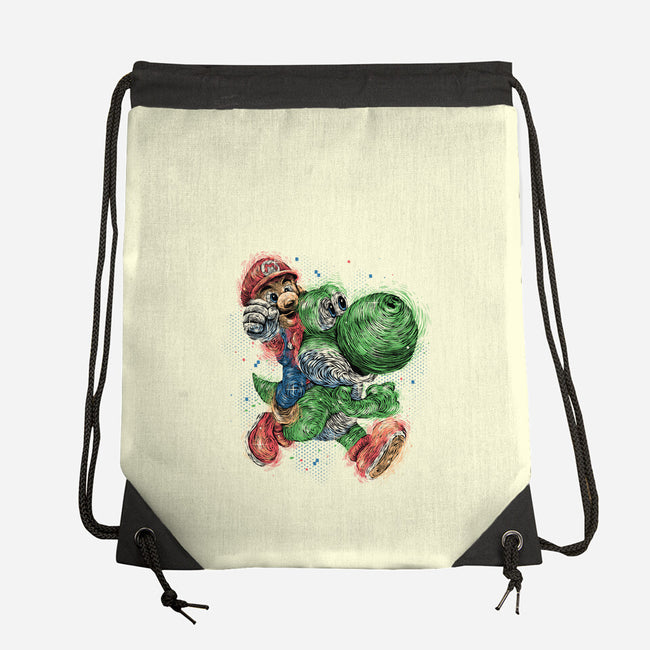 Heroes Of The Kingdom-None-Drawstring-Bag-glitchygorilla