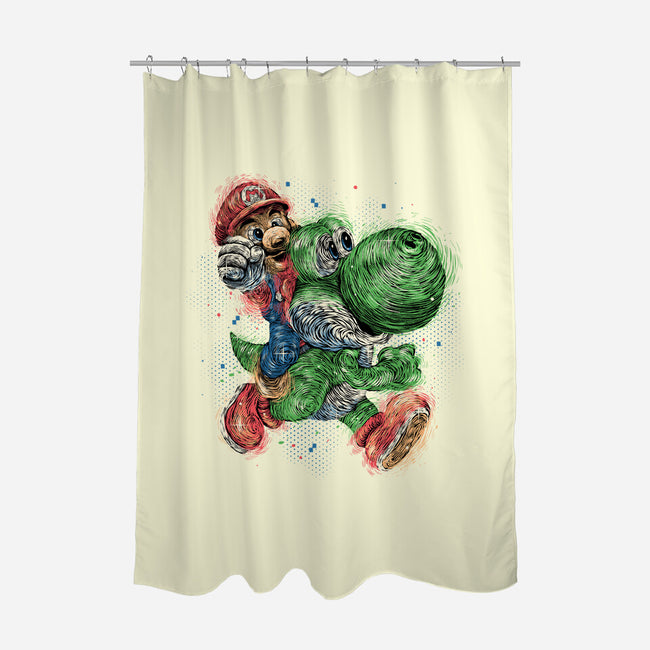 Heroes Of The Kingdom-None-Polyester-Shower Curtain-glitchygorilla