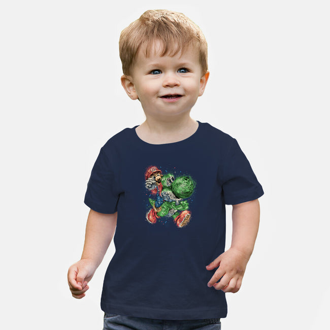 Heroes Of The Kingdom-Baby-Basic-Tee-glitchygorilla