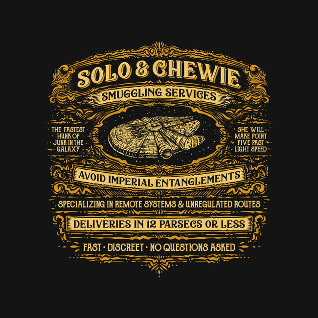 Solo And Chewie Smuggling Services-Womens-V-Neck-Tee-kg07
