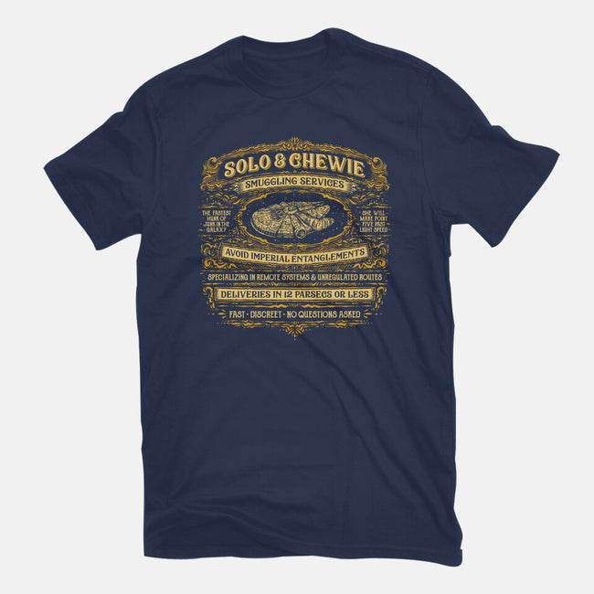Solo And Chewie Smuggling Services-Womens-Fitted-Tee-kg07