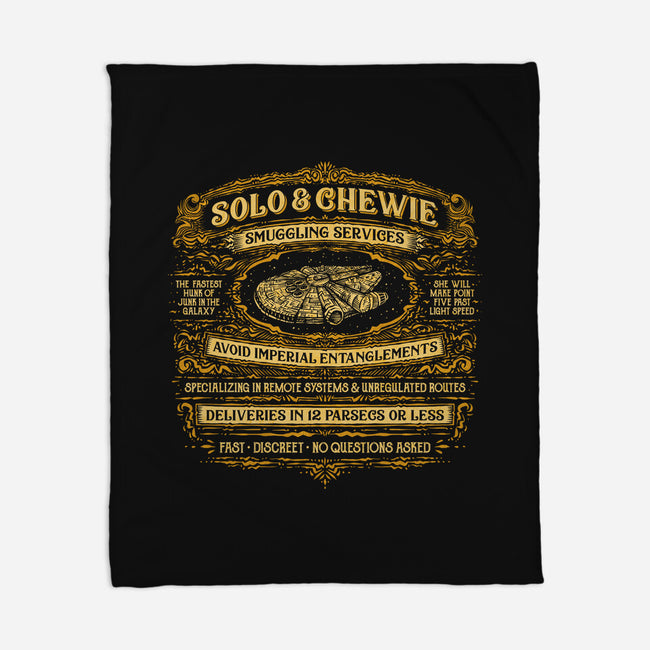 Solo And Chewie Smuggling Services-None-Fleece-Blanket-kg07