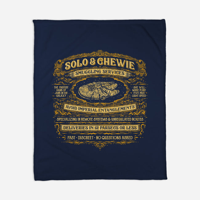 Solo And Chewie Smuggling Services-None-Fleece-Blanket-kg07