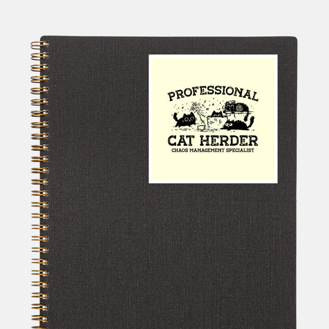 Professional Cat Herder-None-Glossy-Sticker-kg07
