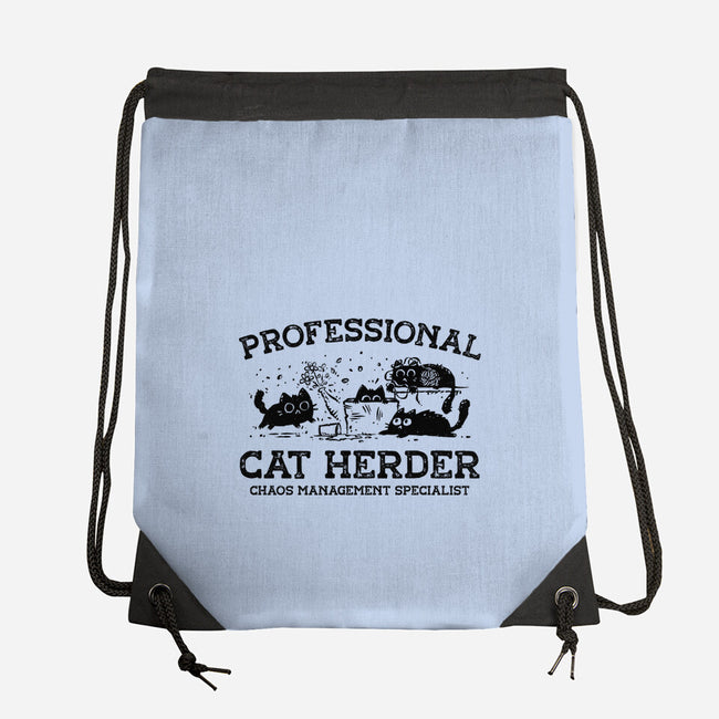Professional Cat Herder-None-Drawstring-Bag-kg07