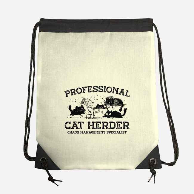 Professional Cat Herder-None-Drawstring-Bag-kg07