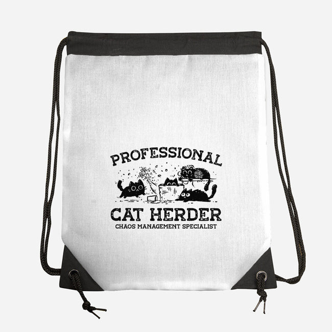 Professional Cat Herder-None-Drawstring-Bag-kg07