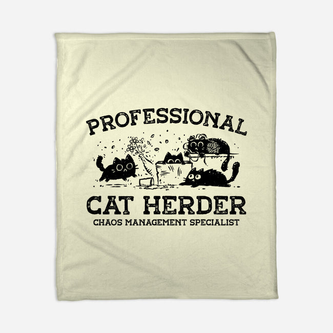 Professional Cat Herder-None-Fleece-Blanket-kg07
