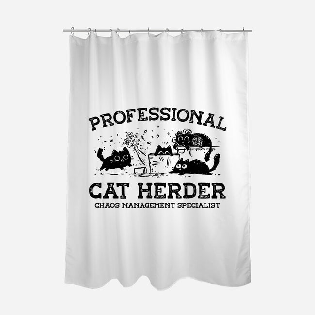 Professional Cat Herder-None-Polyester-Shower Curtain-kg07