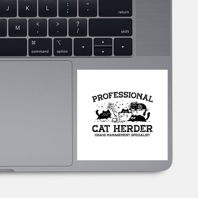 Professional Cat Herder-None-Glossy-Sticker-kg07